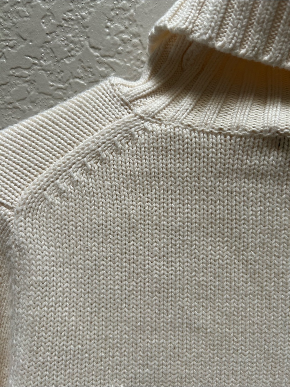 Classic Polo Ralph Lauren Ivory Roll Neck Knit Top Minimalist - Picture 8 of 10